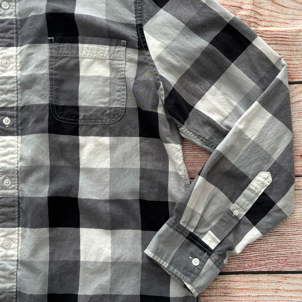 Sun + Stone • Men's Burke Regular-Fit Plaid Button-Down Shirt - Size XXL - Picture 7 of 16